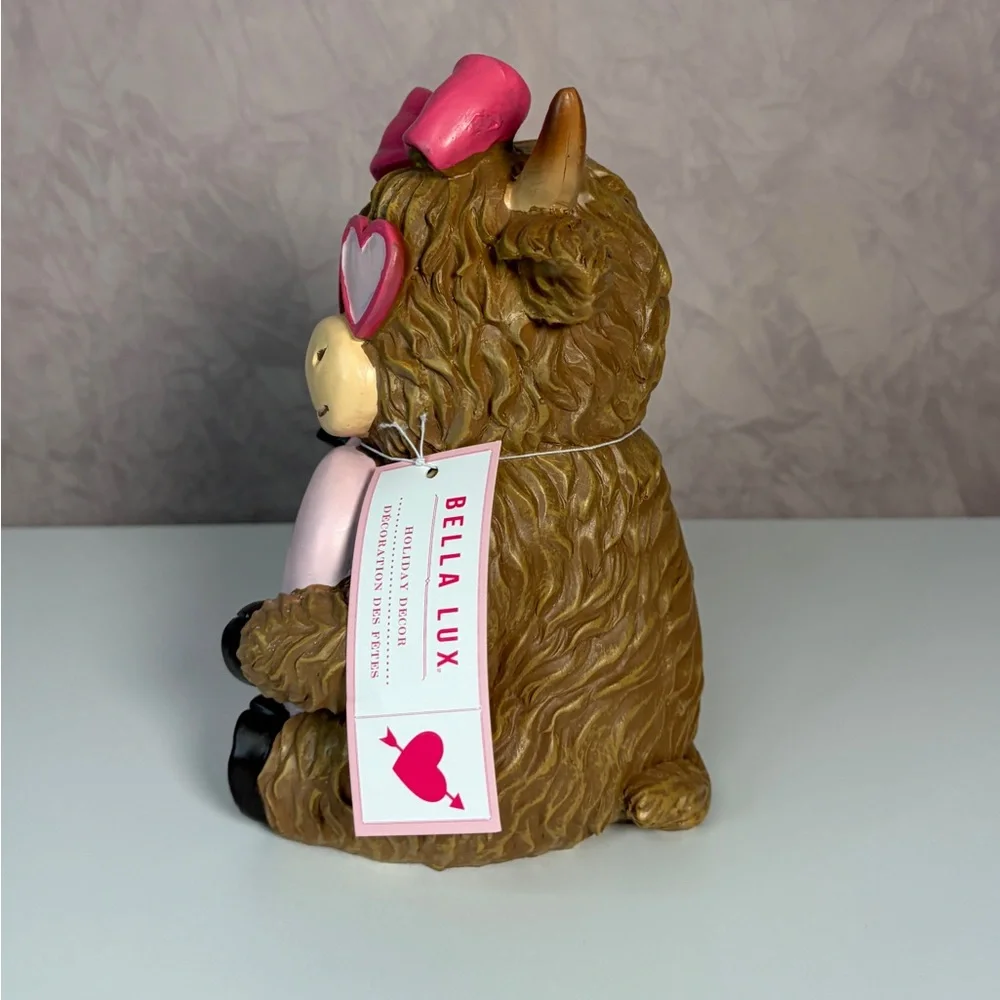 Bella Luxx Cow with Pink Heart Glasses “I Love Moo”